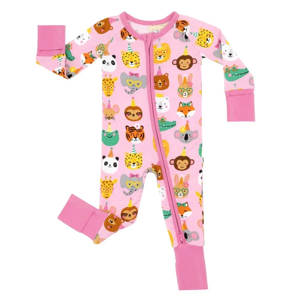 Little Sleepies Pink Birthday Animal Convertible Zippy